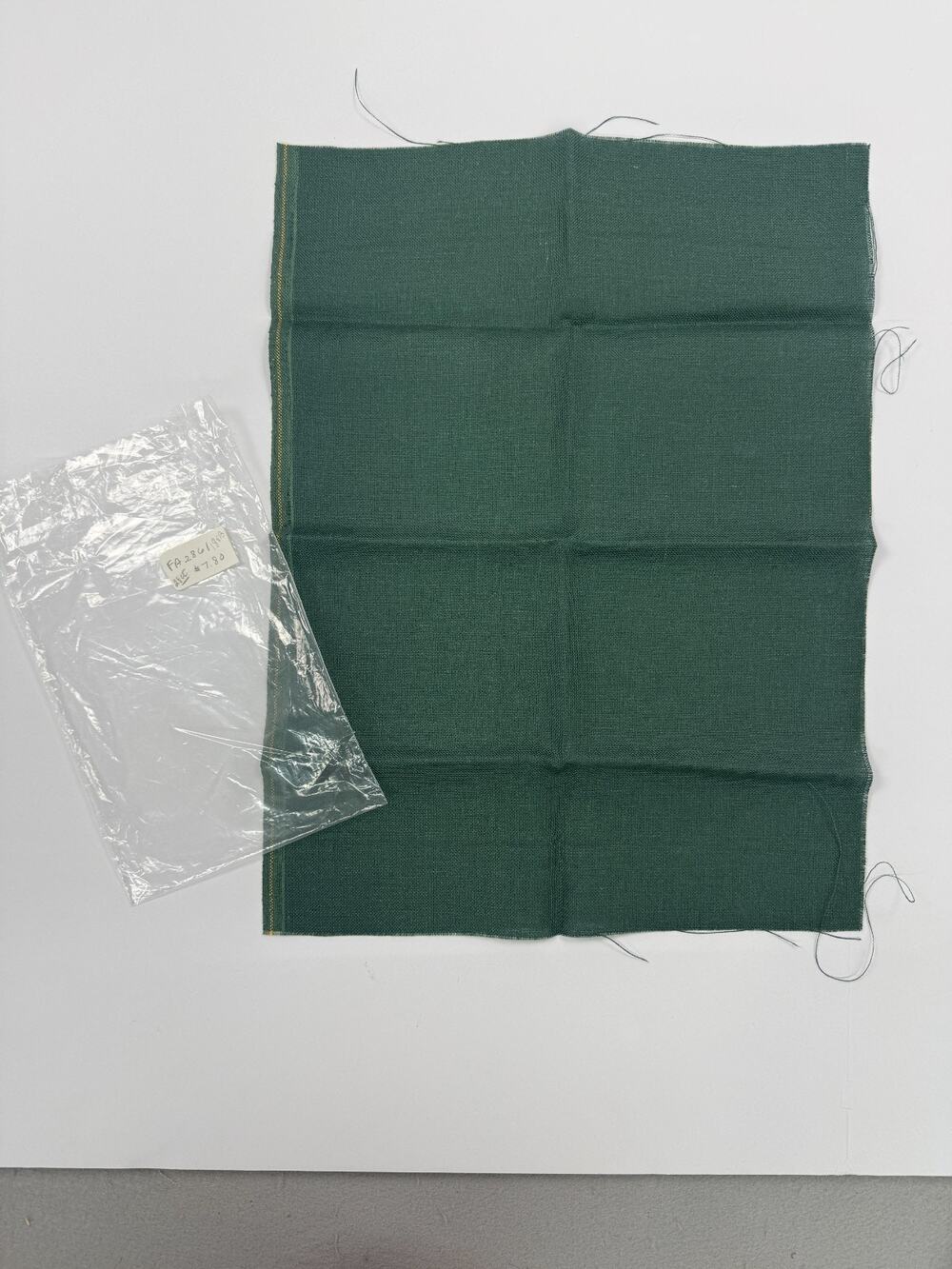 Vintage Zweigart 28ct Cashel Linen Forest Hunter Green 18x13 Cross Stitch